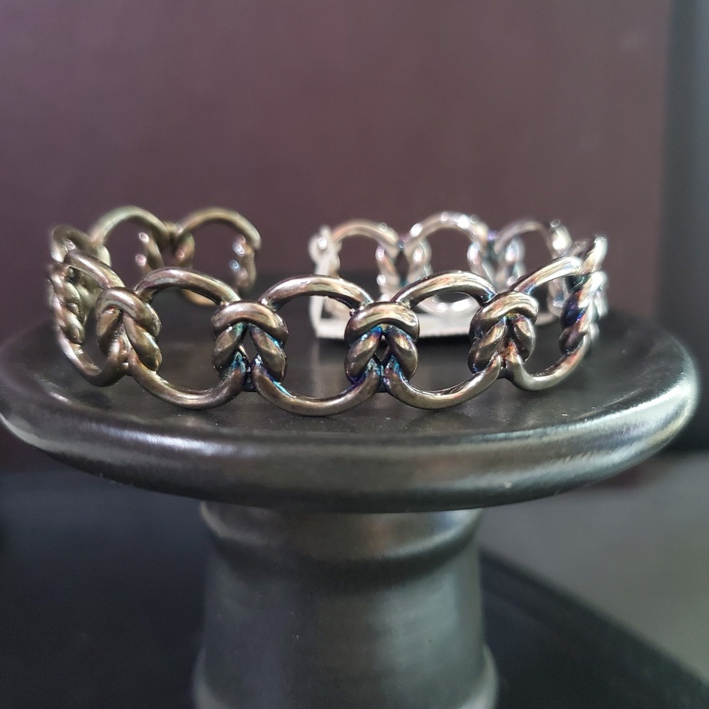 Kendra Scott Fallyn Cuff Bracelet Rhodium Plated Chain Link Modern Edgy Gift
